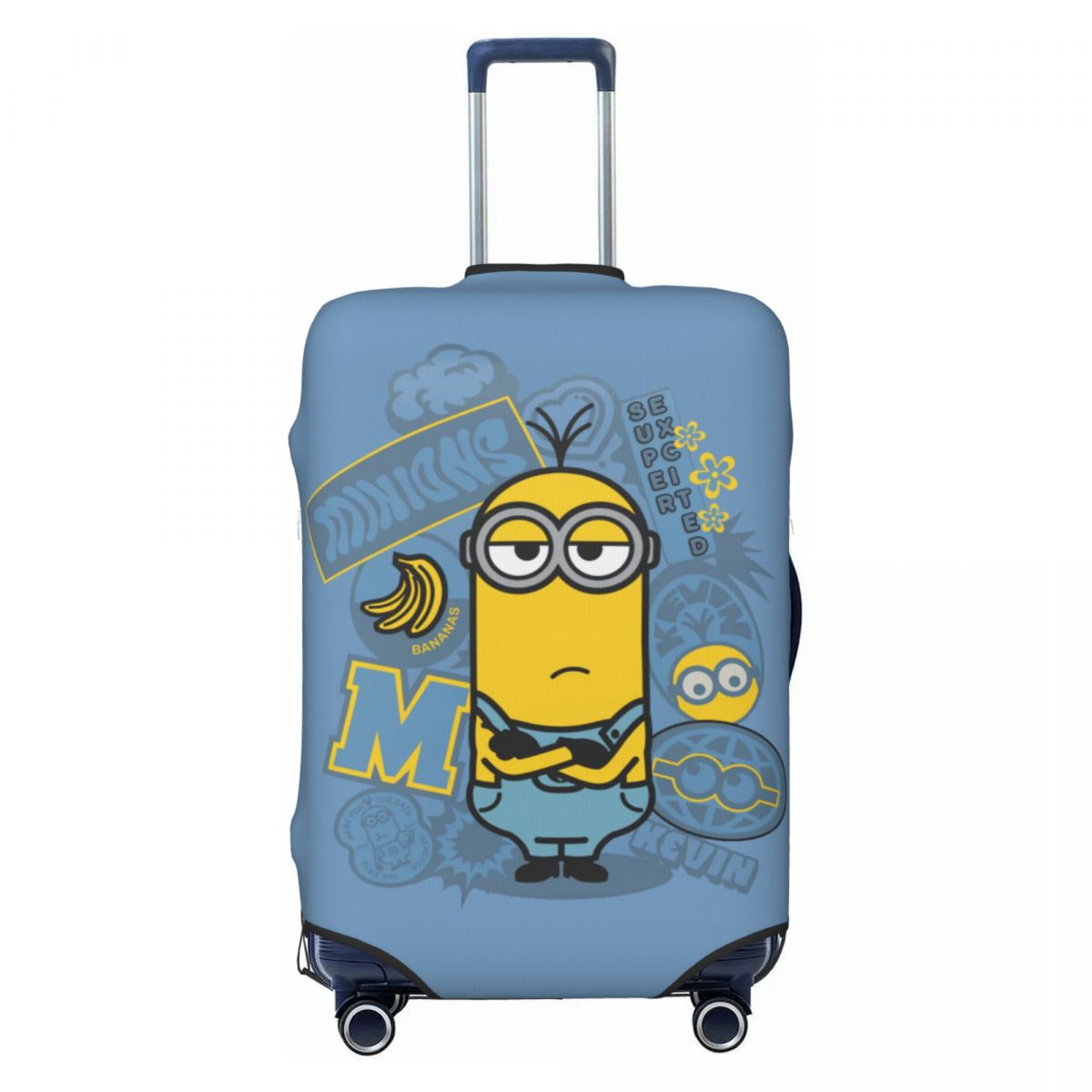Funda de equipaje personalizada de Minions, Protector lavable para maleta de viaje