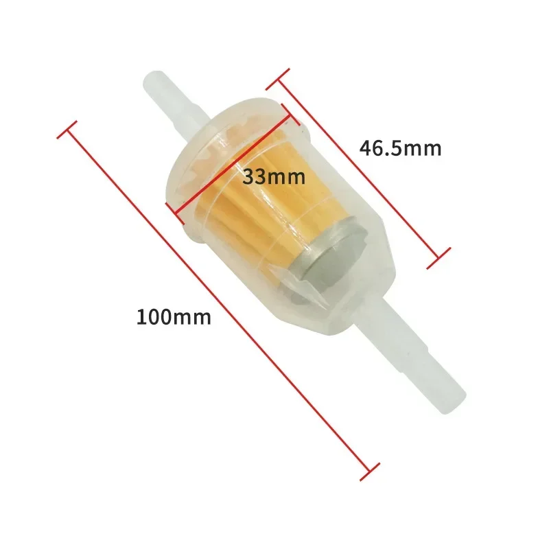 1-6 uds filtro Universal de Gas/combustible en línea 6MM-8MM 1/4 "para cortacésped motor pequeño accesorios para automóviles accesorios de motocicleta aceite