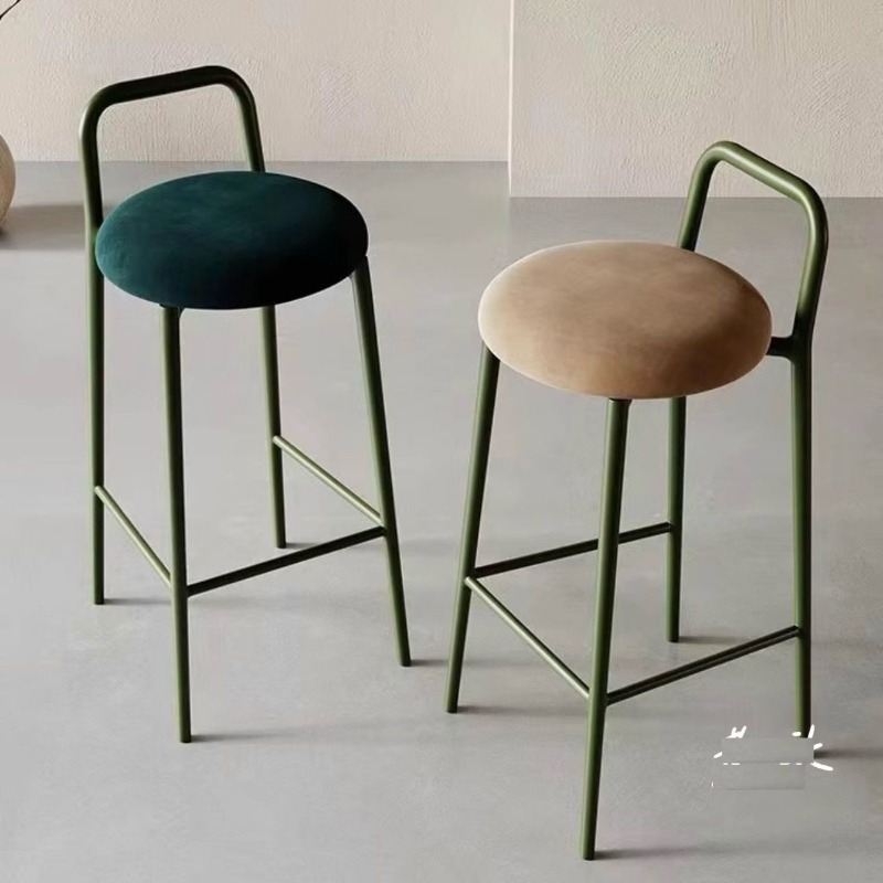 Silla alta de barra trasera, taburete simple moderno, silla ktv, cajero, escritorio frontal, se puede apilar, taburete alto con bolsa suave para el hogar