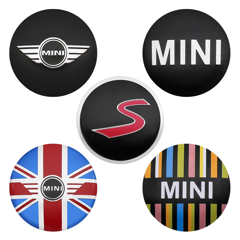 4 Uds 56mm para MINI Cooper One S JCW R56 R55 R53 R60 F55 R56 R57 R59 accesorios tapas de cubo de centro de rueda de coche pegatinas insignia calcomanías