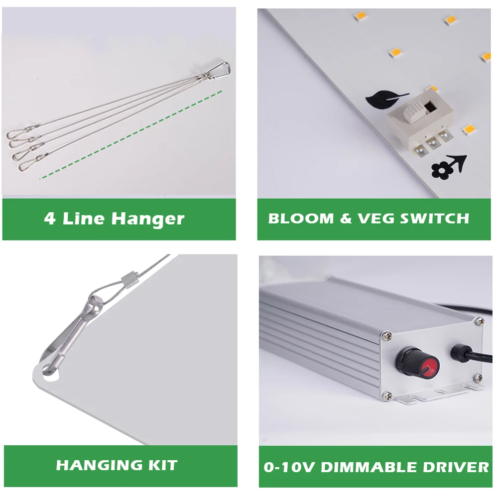 Quantum LED Grow Light LM281B Veg en Bloom Phytolamp, EU-stekker, voor plant Volledig spectrum hydrocultuurlamp Kasbloem