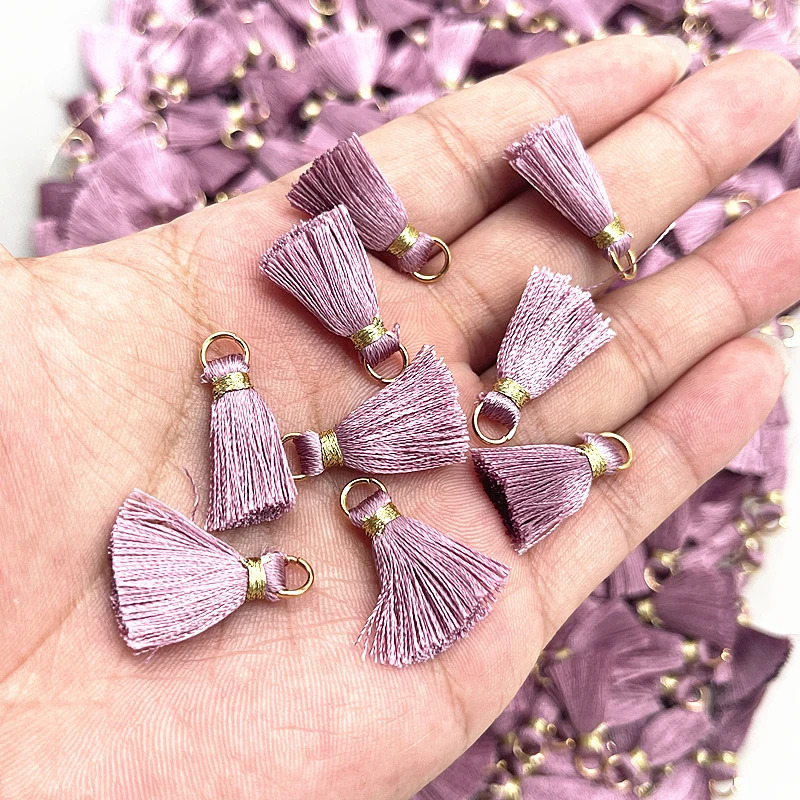 ใหม่ 10 ชิ้น/ล็อต 20 มม.มินิโลหะแขวนแหวนพู่ Trim จี้ DIY เครื่องประดับหัตถกรรมต่างหูวัสดุตกแต่ง Fringe Trim