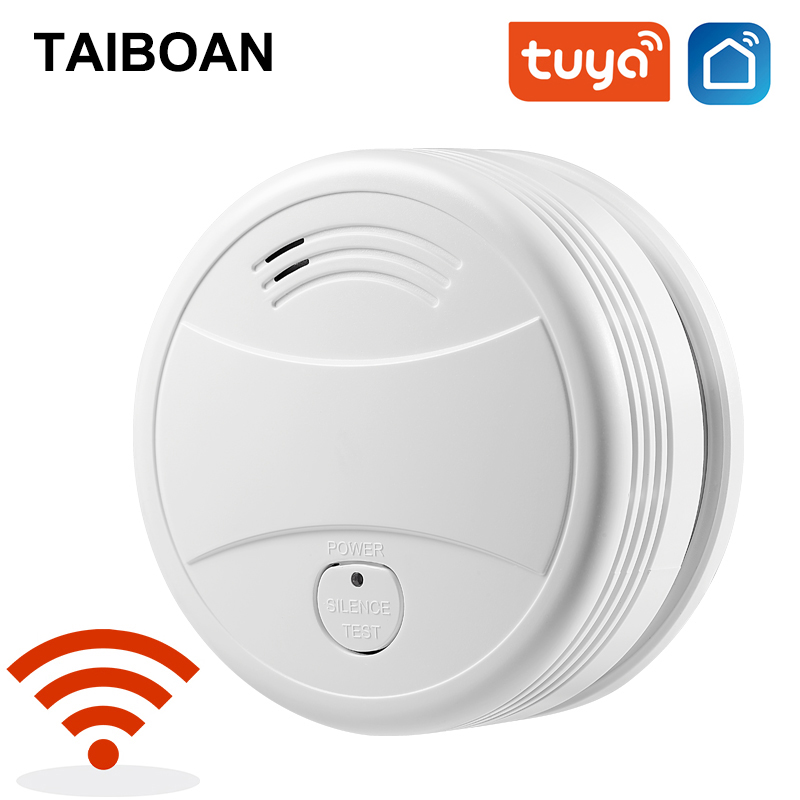 TAIBOAN Tuya WIFI rilevatore di fumo antincendio sistema di allarme di sicurezza per giardino Smoke House Home Office SmartLife APP Control allarme antincendio