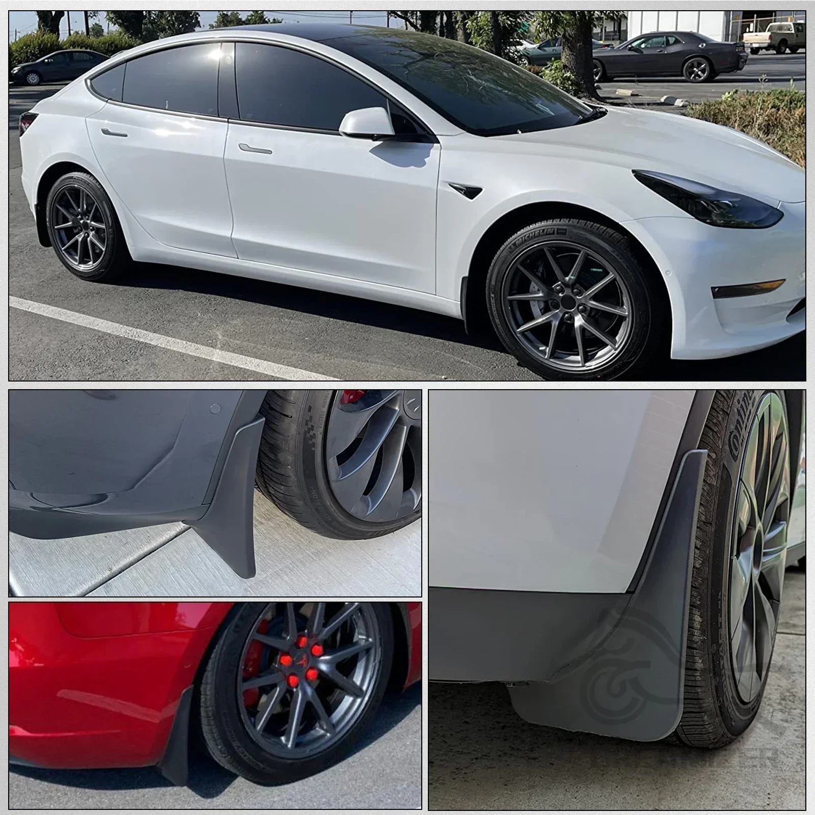 4 個ユニバーサル車のフェンダーマッドフラップスプラッシュガード MudFlaps フロントリアホイールマッドガード自動車アクセサリースプラッシュガード MudFlaps