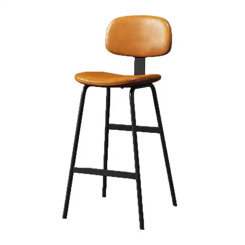 Industrial Style High Stool Soft Bag Relax Wrought Iron Simple Modern Bar Stools Italian Design Taburetes De Bar Bar Furniture
