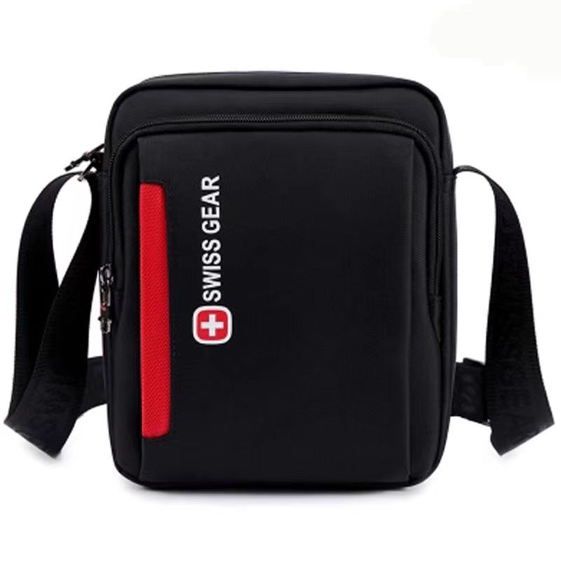 Nuevos bolsos Swissgear Oxford para hombre, bolsas de mensajero negras, bolso informal impermeable, bolsos Vintage Unisex con solapa para mujer 2024