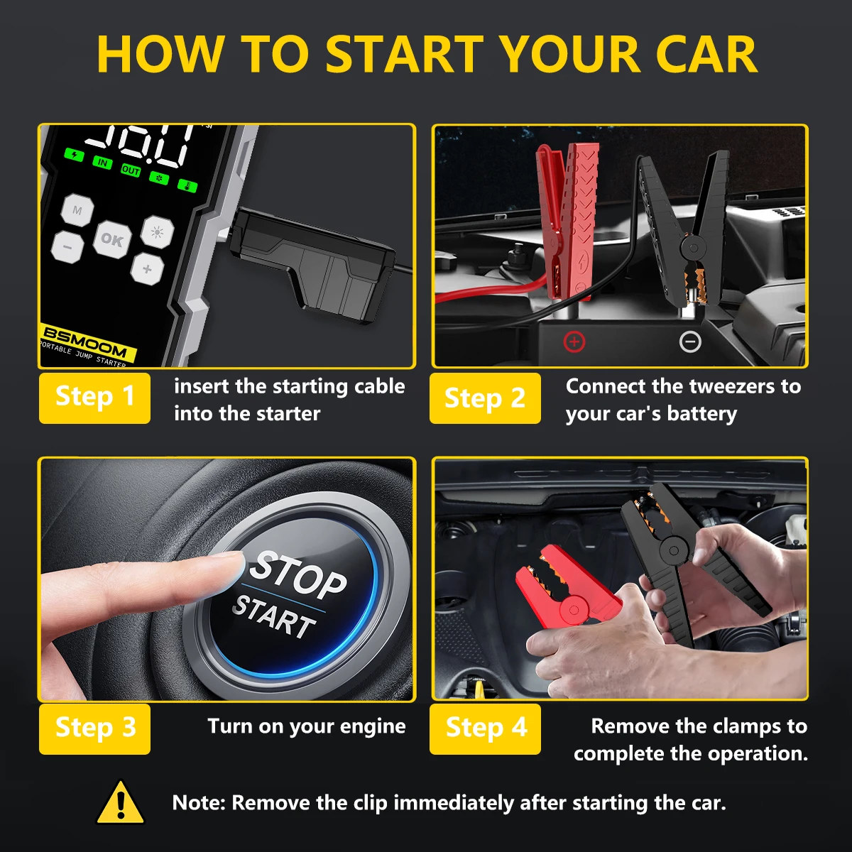 Car Jump Starter With Air Compressor LCD Screen 21800mAh Portable Booster Charger 6000A Powerful Car Battery Starting Devi