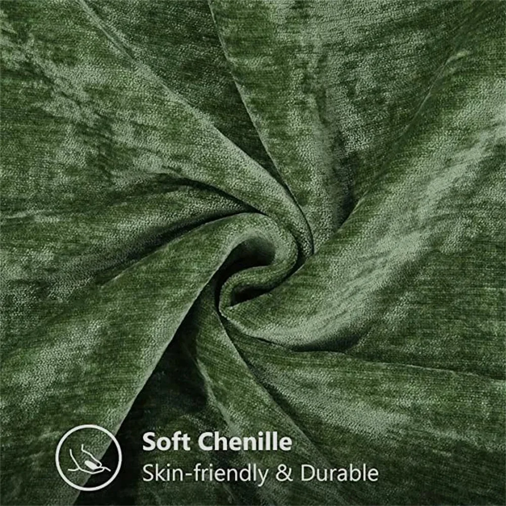 สีฟ้า Chenille เบาะรองนั่ง 45x45 หมอน 30x50 ซม.โซฟาตกแต่งโยนหมอนนุ่มหรูหราสําหรับห้องนั่งเล่นโซฟาตกแต่ง 