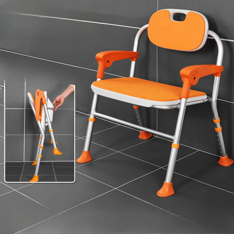Sillas extraíbles para personas mayores, asiento de ducha médico, dispositivos de asistencia, sillas para personas mayores de acero inoxidable, pies de succión, Scooter médico para uso doméstico
