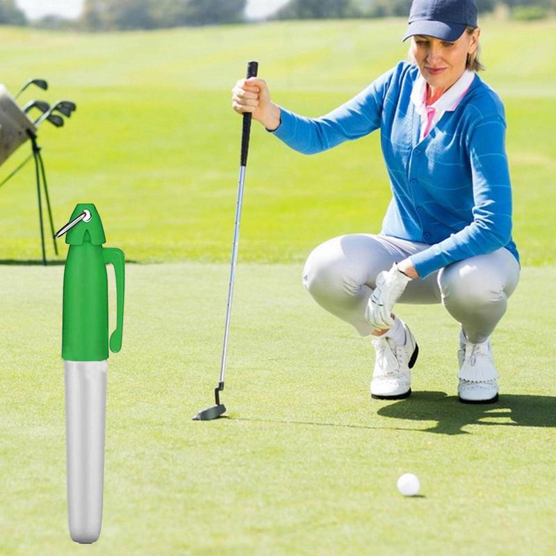 Golf Ball Liner Markers Pen Mini Waterproof Marker Pen With Hang Hook Template Drawing Tool Golf Sport Training Accessories
