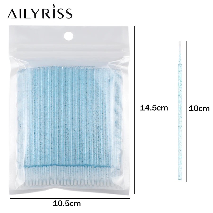 Cepillos desechables para pestañas, hisopo, 100 Uds., microcepillos, herramientas de extensión de pestañas, aplicadores de herramientas individuales para quitar pestañas