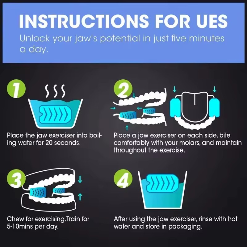 1/2pcs 40/50/60LBS Silicone Jaw Exerciser Ball Detachable Jaw Trainer Face Facial Muscle Trainer Jaw Chew Ball Training