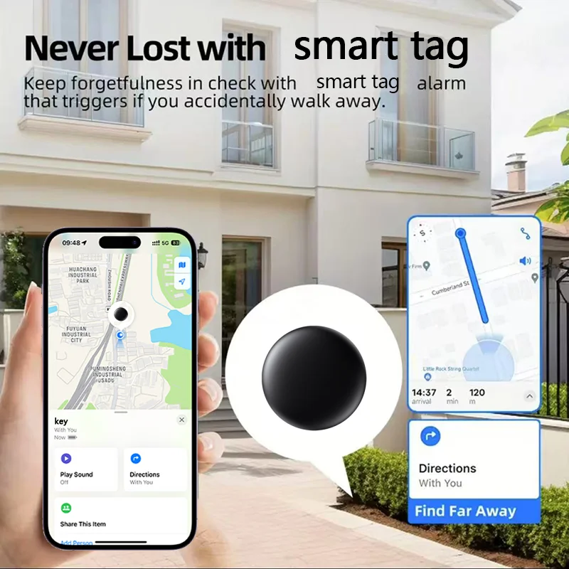 4er-Pack IOS GPS Smart Tag für Apple Find My Tracker Kits mit starker magnetischer Saugnapf, Silikonhülle, Anti-Verlust für Skateboard-Auto
