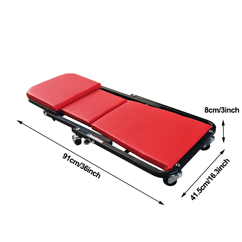 LEADLOONG Banc de réparation automobile Creeper de mécanicien, cadeau de garage, siège Creeper Z 36", cadeaux de mécanicien 2 en 1, capacité de 300 lb