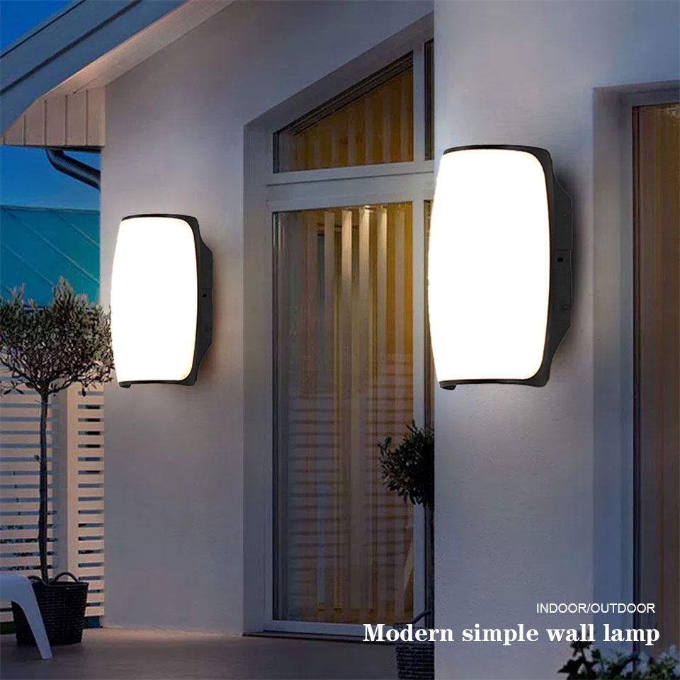 Lámpara LED de pared para exteriores, Sensor de movimiento PIR, AC85-265V ABS, impermeable, moderna, interior, hogar, balcón, porche, decoración de jardín
