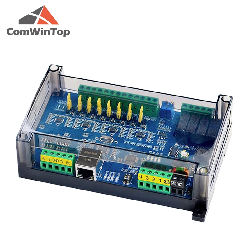 WT-BK- 04040802   4Di 4Do 8Ai 2Ao Digitales Ein- und Ausgang Analogeingang und Ausgang RS485 RS232 Ethernet Modbus Rtu Io Modul