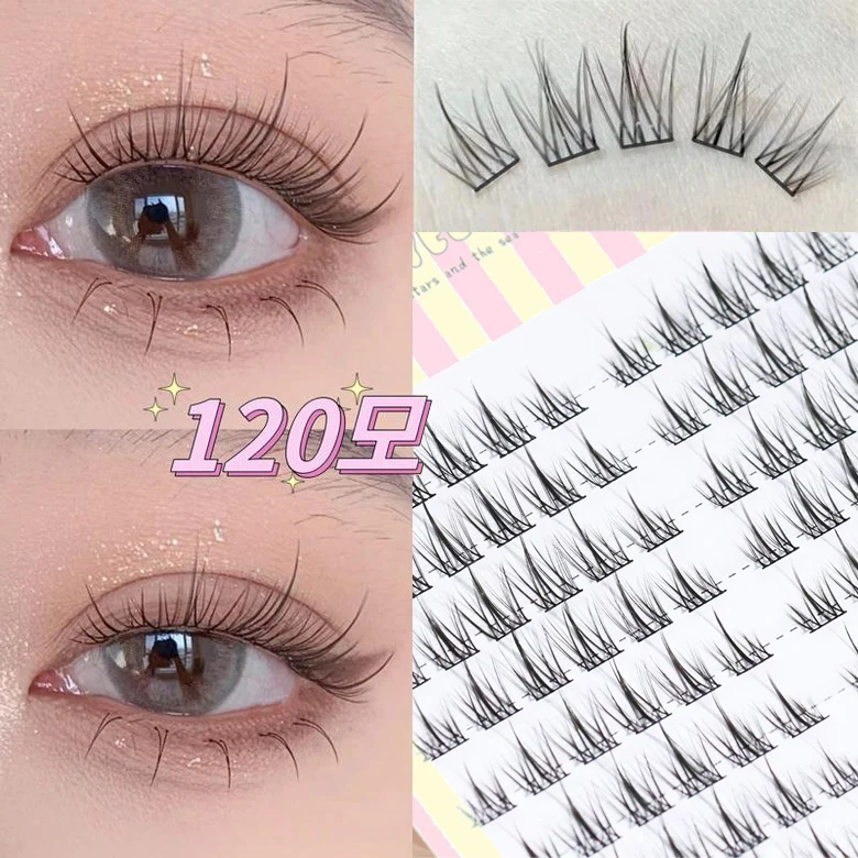 Sunflower Lashes 10/12 แถวขนาดใหญ่ความจุขนตาปลอม Little Devil Lashes Natural Cluster Lashes แต่งหน้า