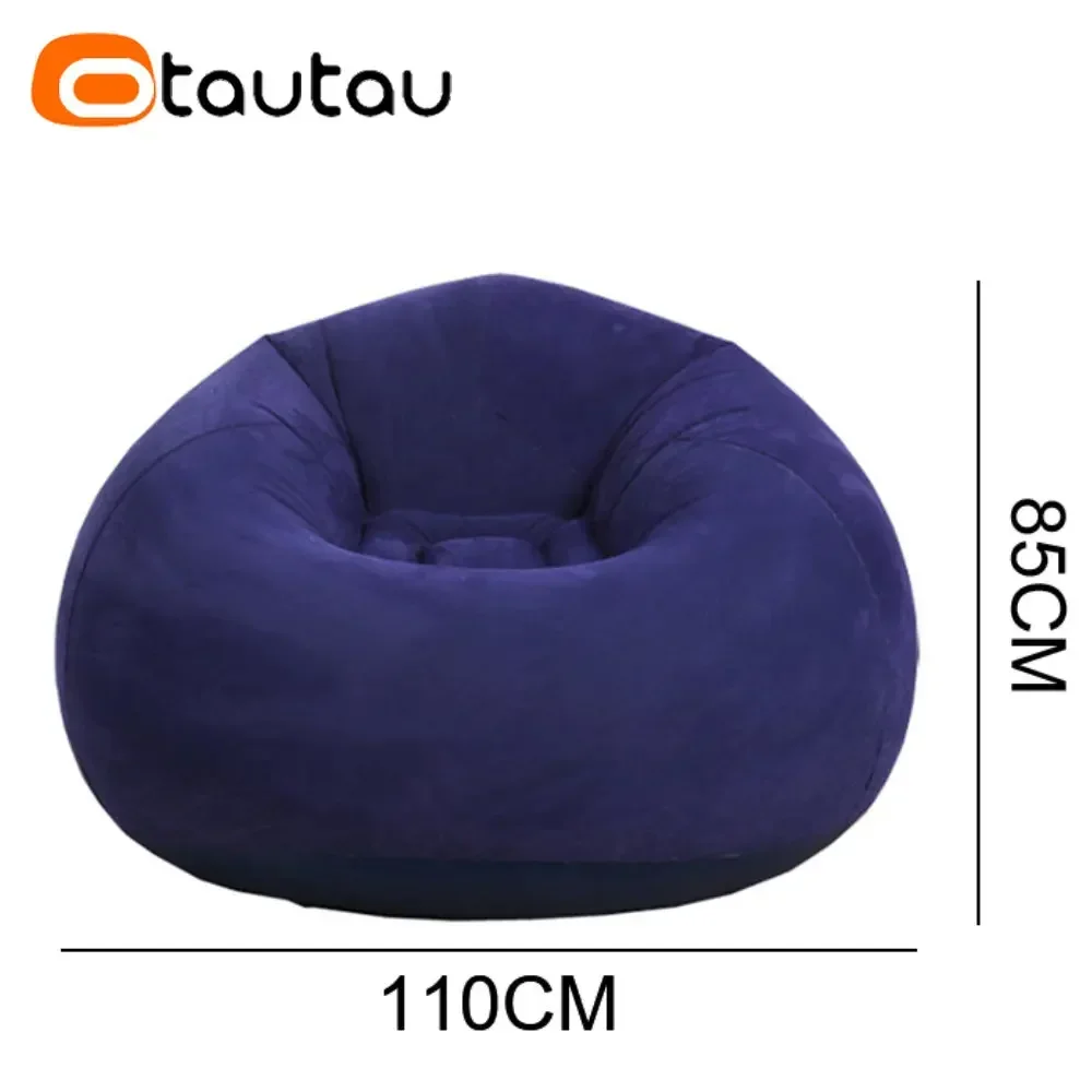 OTAUTAU Outdoor Tragbares aufblasbares Sofa Campingcouch Ultraleichter klappbarer Gartenstuhl Bequemer Lazy Pouf Sac Möbel SF028