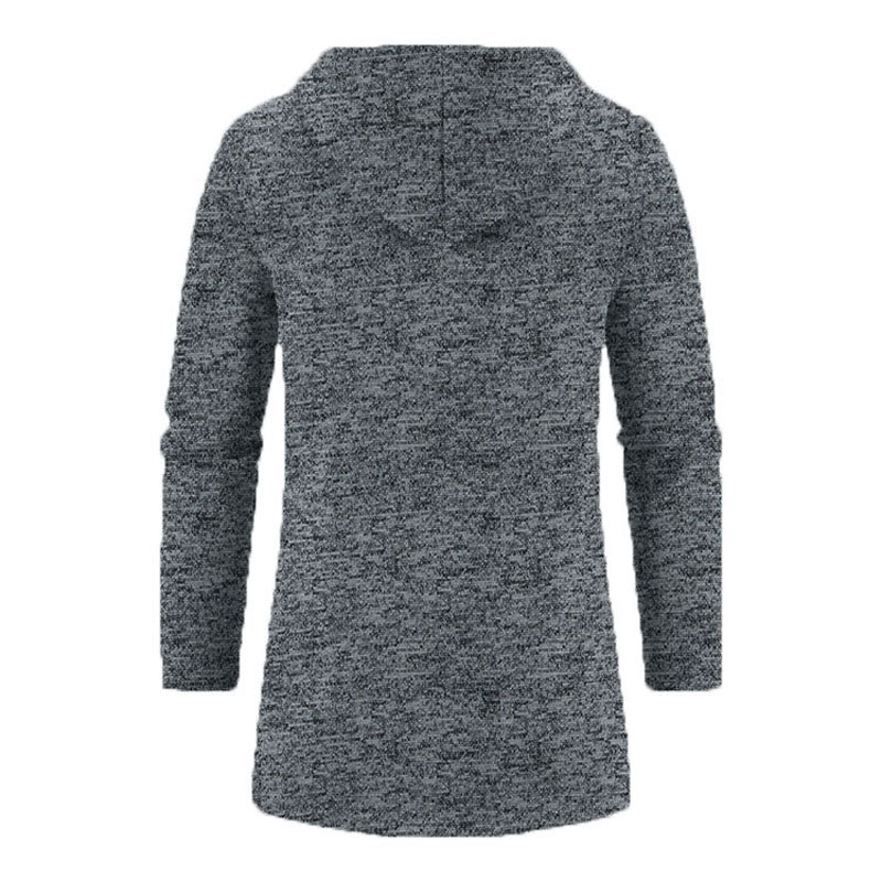 Męskie bluzy z kapturem WiosnaJesień CasualSolidne bluzy z kapturem zapinane na zamek Bluza z długim rękawem z dzianiny Bluza męska Streetwear Hoody Cardigan