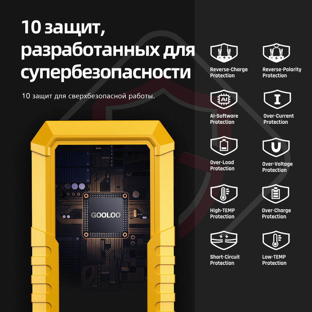 GOOLOO-Batterie Externe de Démarrage 4000A, Dispositif de Démarrage 12V pour Voiture Diesel, 26800mAh