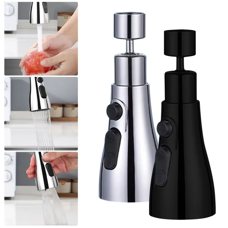 Universal 360° Rotate 3 In1 Kitchen Faucet Sink Mixer Tap Anti Splash Filter Kitchen Washbasin Faucet Adjustable Water Tap
