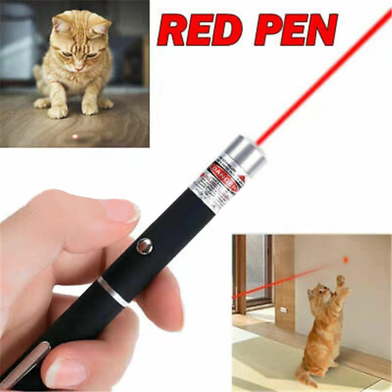 Puntero láser rojo, bolígrafo láser de un solo punto de largo alcance, interactivo, gato, mascota, perro, punto rojo, juguete ligero de persecución, adecuado para senderismo
