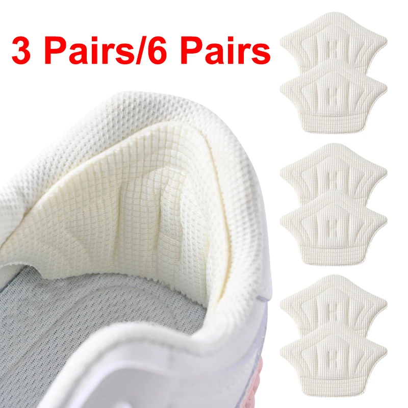 3 pares/6 pares de plantillas parche almohadillas de talón para zapatos deportivos pegatina trasera tamaño ajustable antidesgaste almohadilla para pies plantilla de inserción de cojín