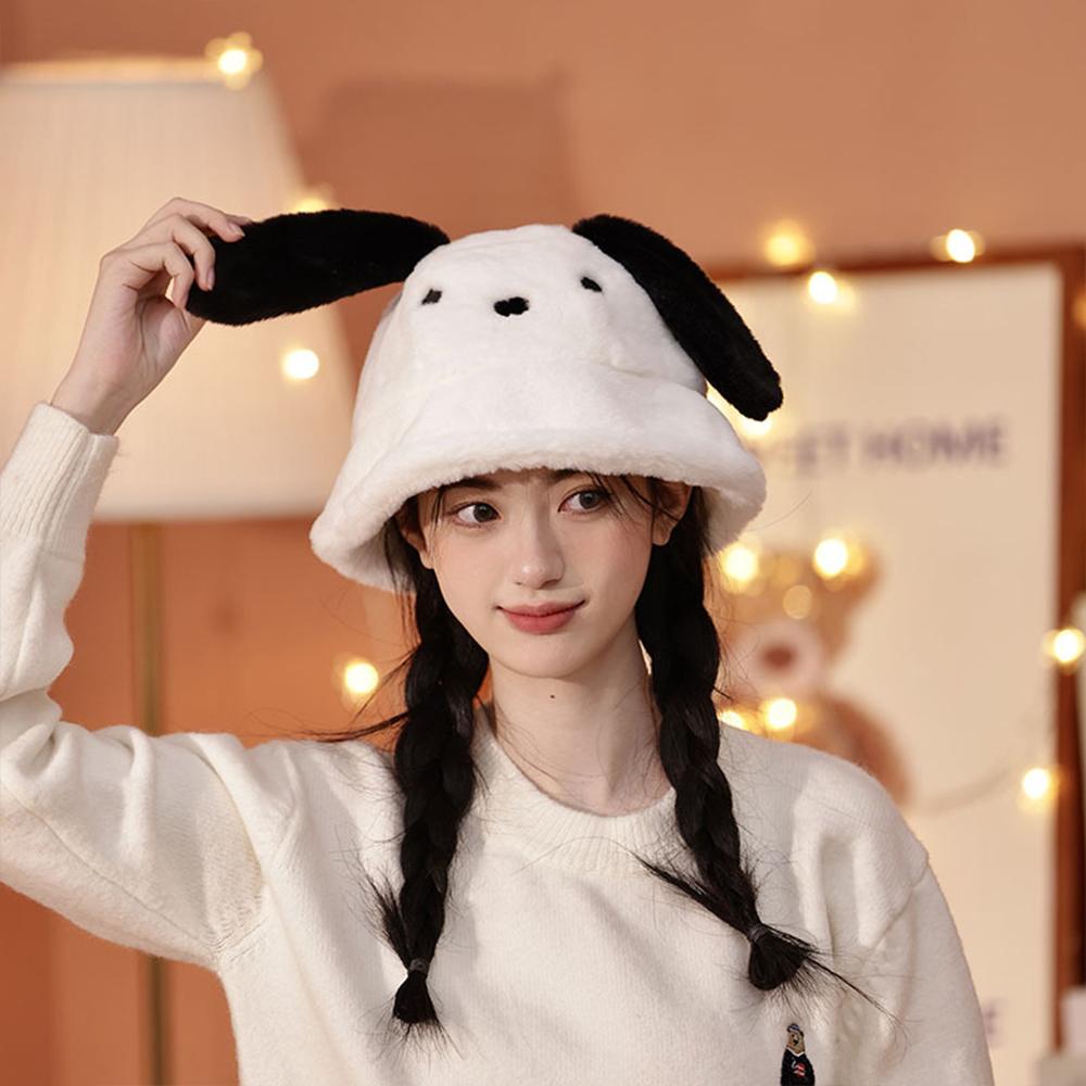 Sanrio Pochacco Plush Flip ถุงมือหมวก Earmuffs Kawaii การ์ตูน Kuromi Melody ฤดูหนาว Soft Thicken WARM สาวนักเรียนเทศกาลของขวัญ