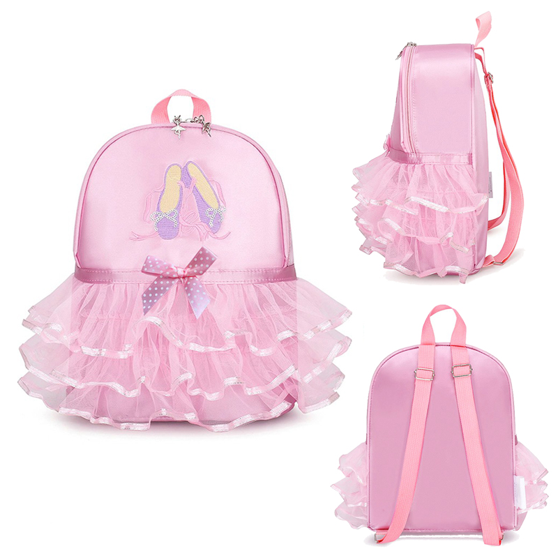 Kids Embroidery Backpack Pink Preschool Backpack Girls Ballet Dance Bags Baby School Knapsack Ballerina Dance Bag For Girls