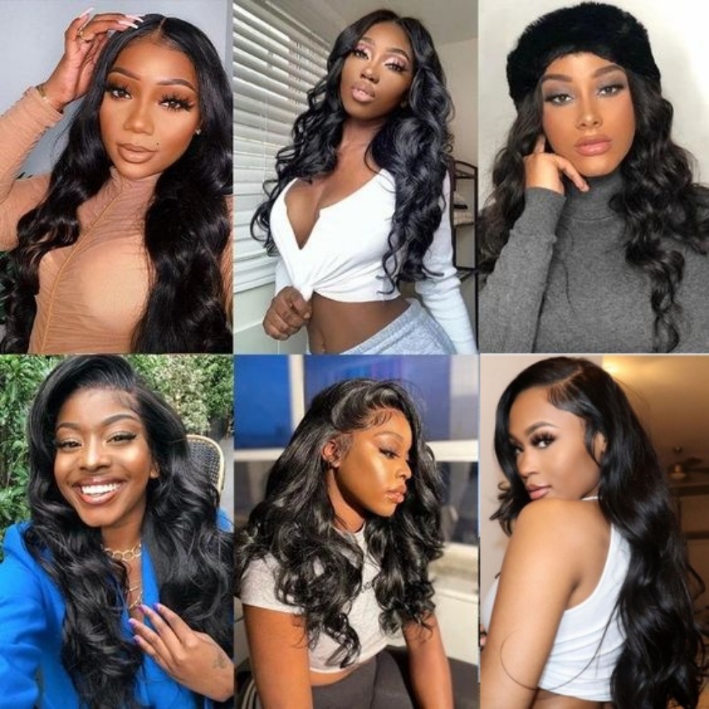 ナチュラル人毛エクステンション 100% 人毛ボディウェーブバンドル 50 グラム Fabeauty バージンレミー生ブラジリアンヘア 1/3/4 個 30 インチ