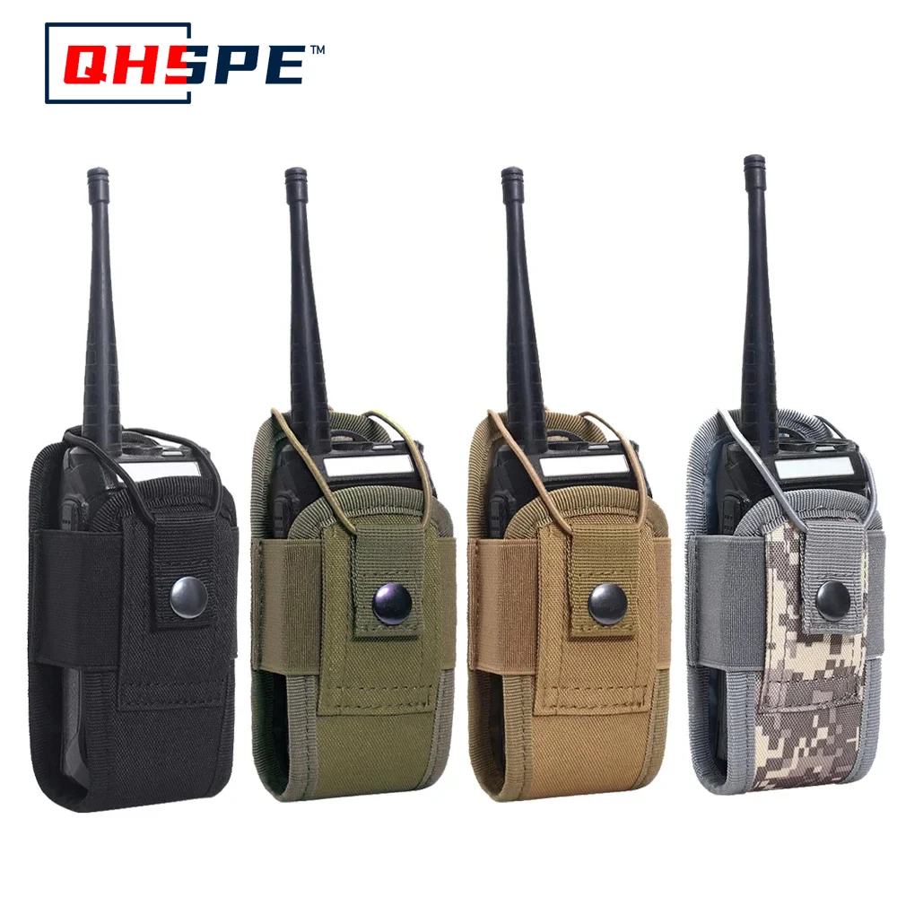 1000d tático molle rádio walkie talkie bolsa cintura titular bolso portátil interfone coldre saco de transporte para caça acampamento