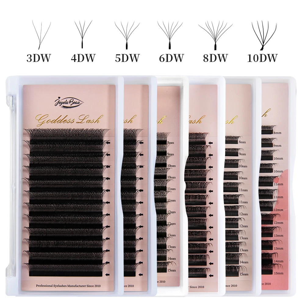 Goddess YY  W Shaped Lashes 2D 3D 4D 5D 6D 7D 8D Automatic Flowering Premade Fans Eyelashes Extensions Natural Individual Lashes