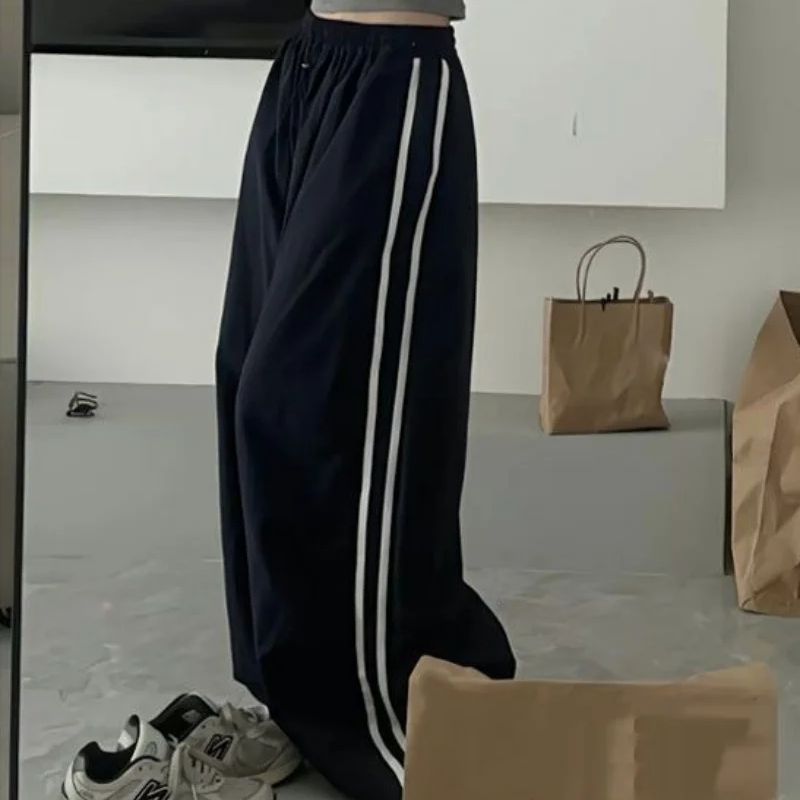 Y2K Vintage Frauen Lose Hosen Übergroßen Hip Hop Kordelzug Tasche Mode Chic Cargo Pant Casual Büro Dame Baggy Neue Hosen