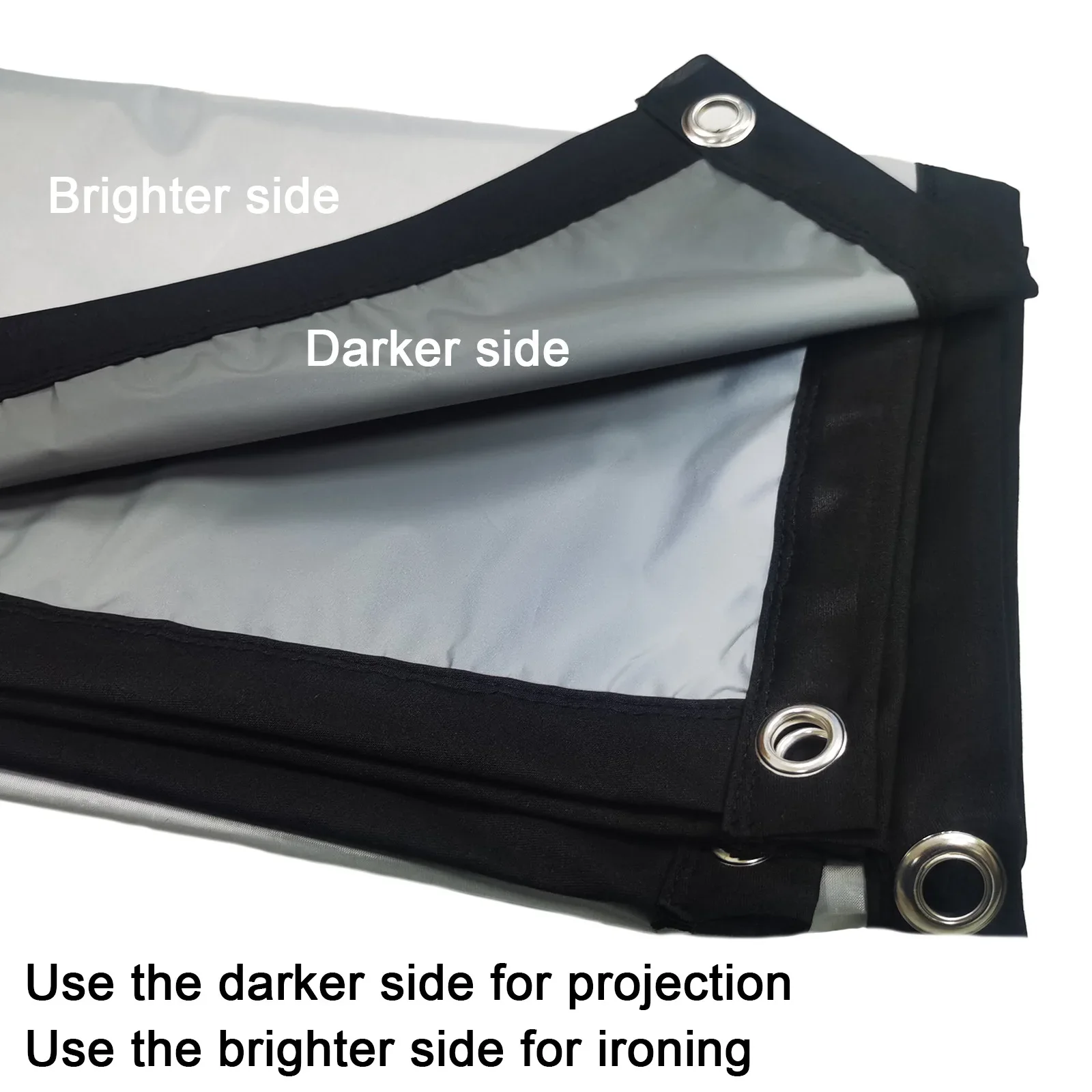 2025 High Brightness Portable Projection Screen Anti-Light Projector Curtain Metal Reflective Cloth Fabric 10-130 inch For HY300