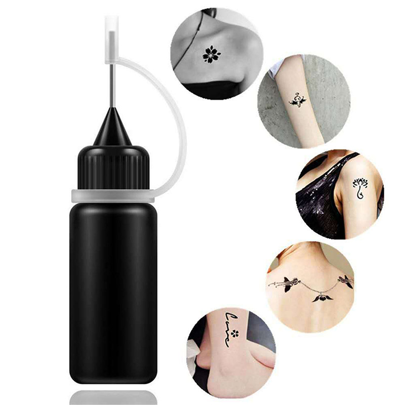 Временная татуировка, 10 мл, жидкая паста для татуировки, черный, коричневый, красный, коричневый, конусы из хны, индийские для временной татуировки, наклейка, краска для тела