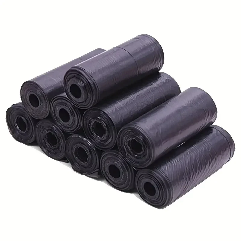 Novo saco de cocô de cachorro enrolado biodegradável engrossado pet limpeza ao ar livre saco de cocô com ponto de interrupção cão gato cocô colher saco