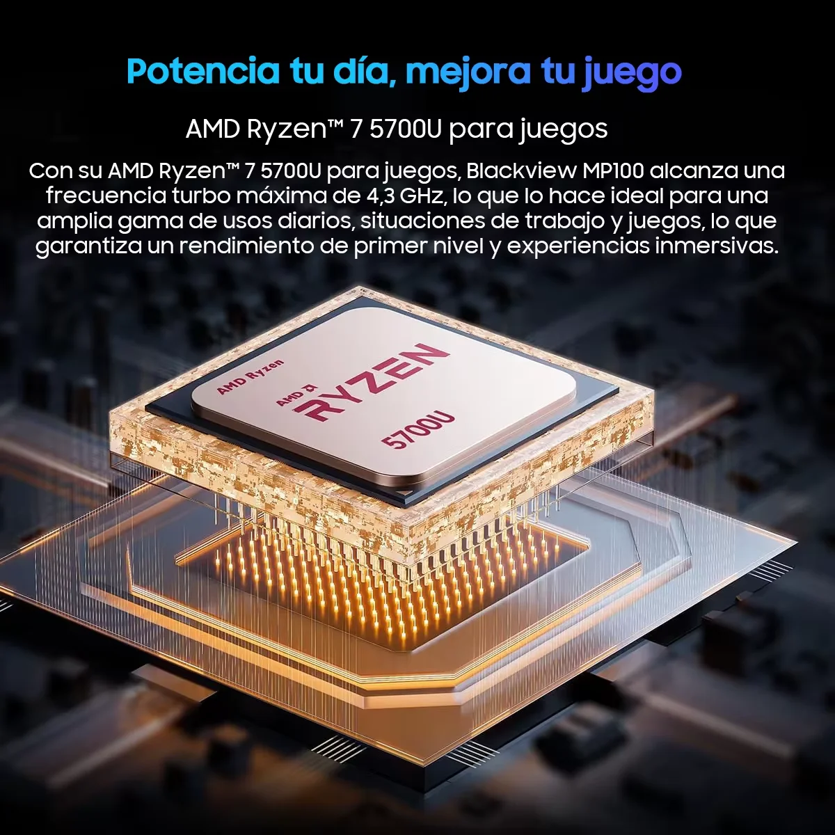 Black view mp100 mini pc amd r7 5700u mini pc 8-core 16-thread 16gb/32gb ddr4 512gb/1tb ssd mini computer pc