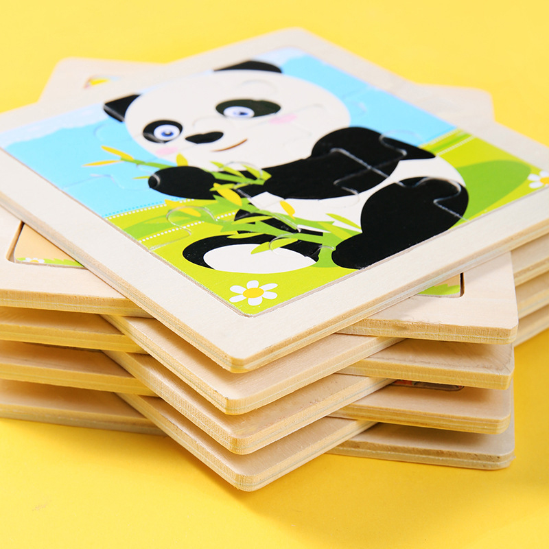 9 ピース木製パズル漫画恐竜輸送モンテッソーリ 3d パズルゲーム早期学習教育玩具子供のため