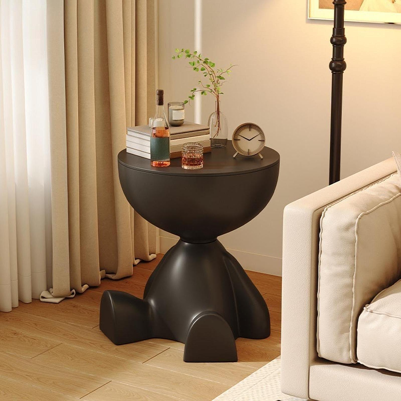 Side End Table Household Ornament Multifunction Sculpture Furniture Flat Head Figurine Sofa Edge Table Household