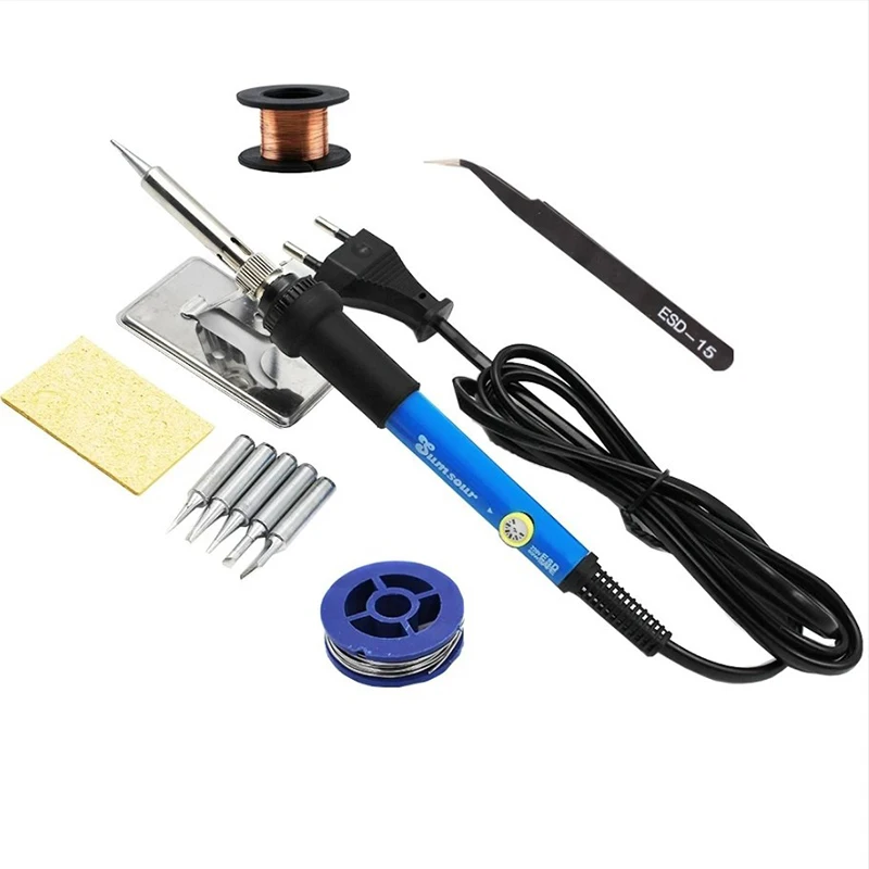 Adjustable Temperature Electric Soldering Iron 60W 220V or 110V  Electric Soldering Iron Welding Solder Repair Tool