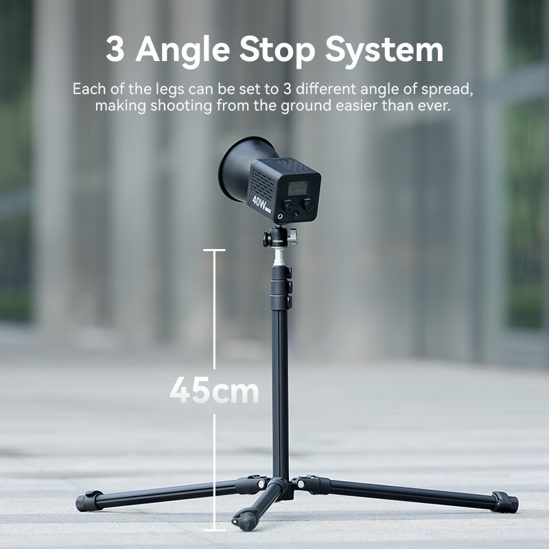 Ulanzi TT43 1,9 M soporte de luz de aleación de aluminio soporte de luz de pierna Reversible trípode para proyector de luz LED Flash Softbox carga máxima 6 KG