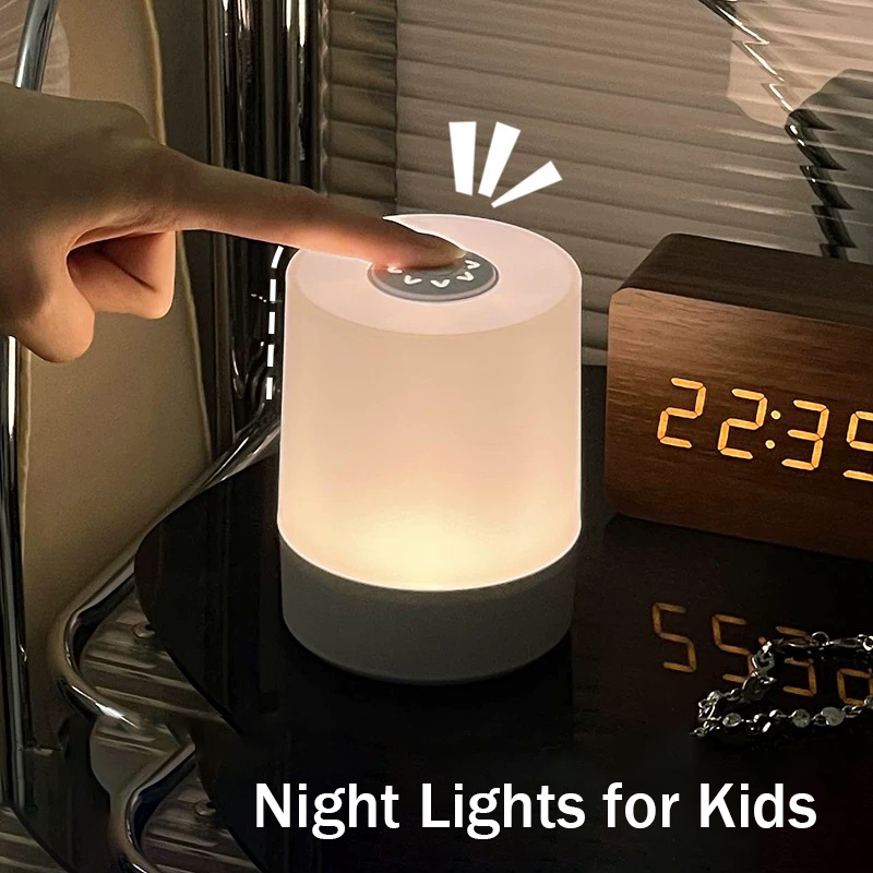 Nachtlichter für Kinder, Touch-Nachtlampe, wiederaufladbares Touch-Licht mit dimmbarer Baby-Kinderzimmerlampe für Küche, Schlafzimmer, Nachttisch