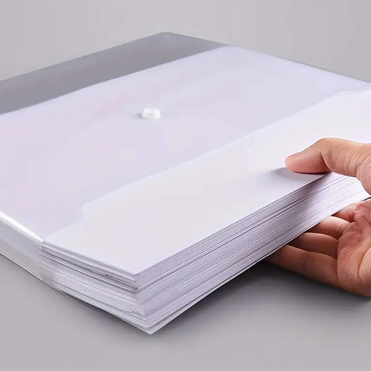 10pcs Morandi color file bag Plastic 16C A4 paper storage folder Transparent portfolio School and office binders