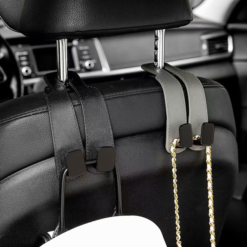Ganchos para encosto de cabeça de carro, cabide para bolsas, organizador de assento traseiro, clipes de fixação automática, ganchos para carro