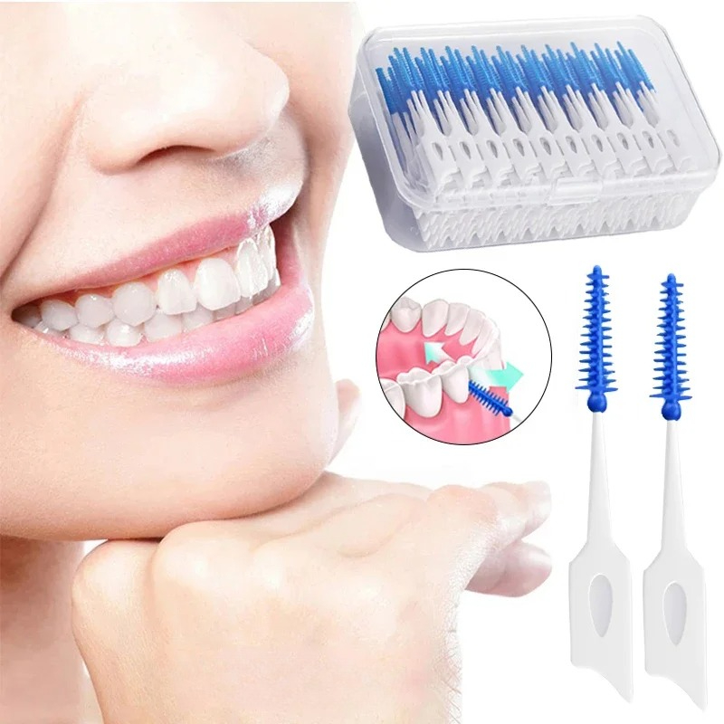 nterdental Brush Soft Rubber Teeth Cleaning Tools Dental Cleaning Between Teeth Toothbrush Oral Hygiene Care Tools
