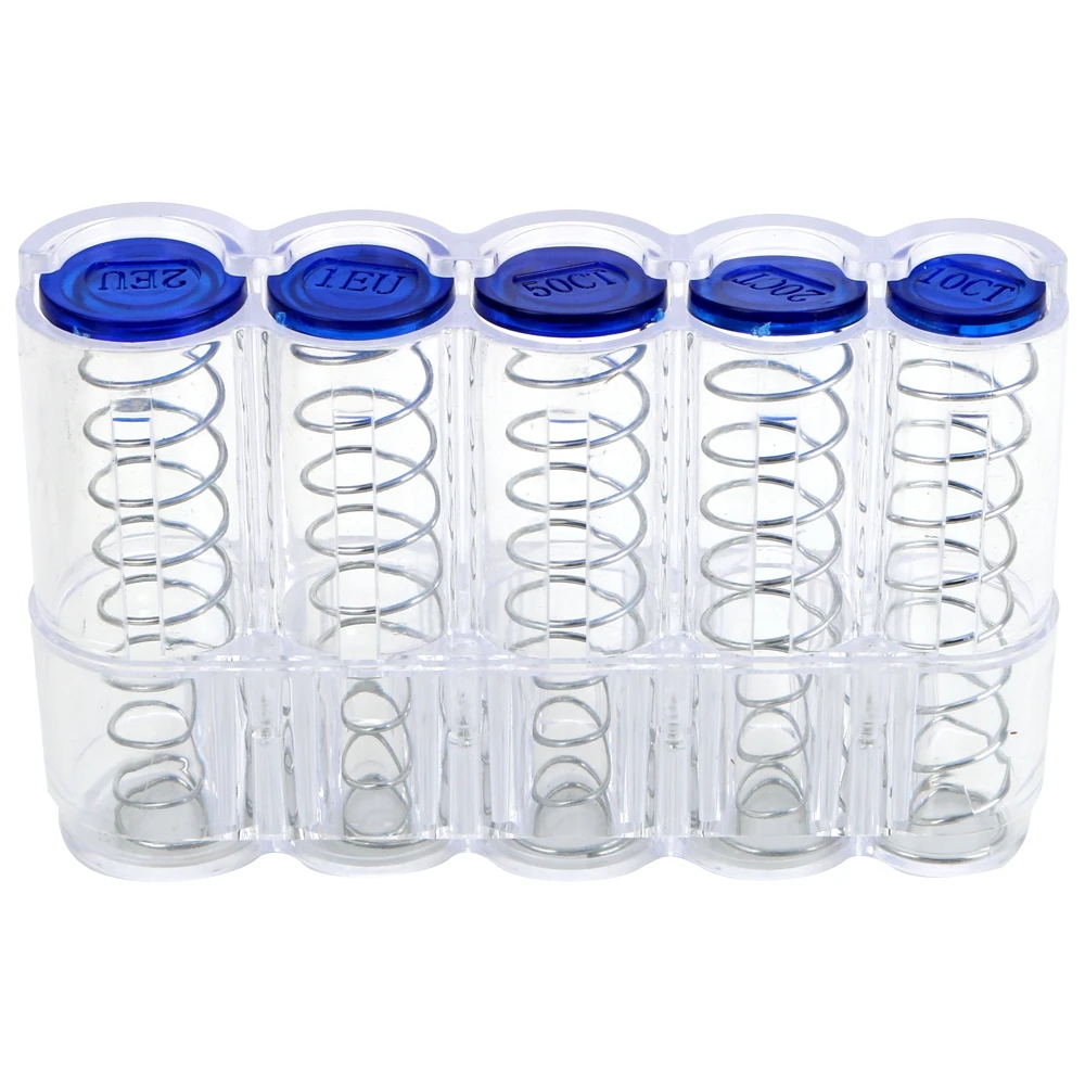 Neuer tragbarer Euro-Münzhalter mit 5 Fächern, versteckter, sicherer Münzsammler, Gürteltasche, Bargeld, Quittung, Taille, Geldbörse, Kellnerfahrer