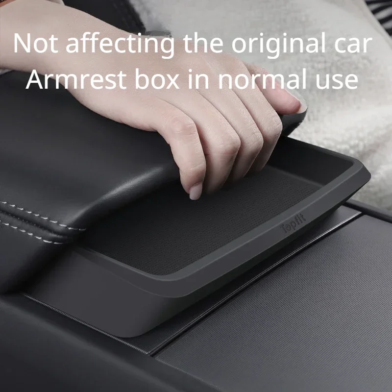 Para Tesla Model Y Juniper 2025 Model 3 Highland Control Central reposabrazos caja gafas bolsillo caja de vidrio almacenamiento ataúd piezas de automóvil
