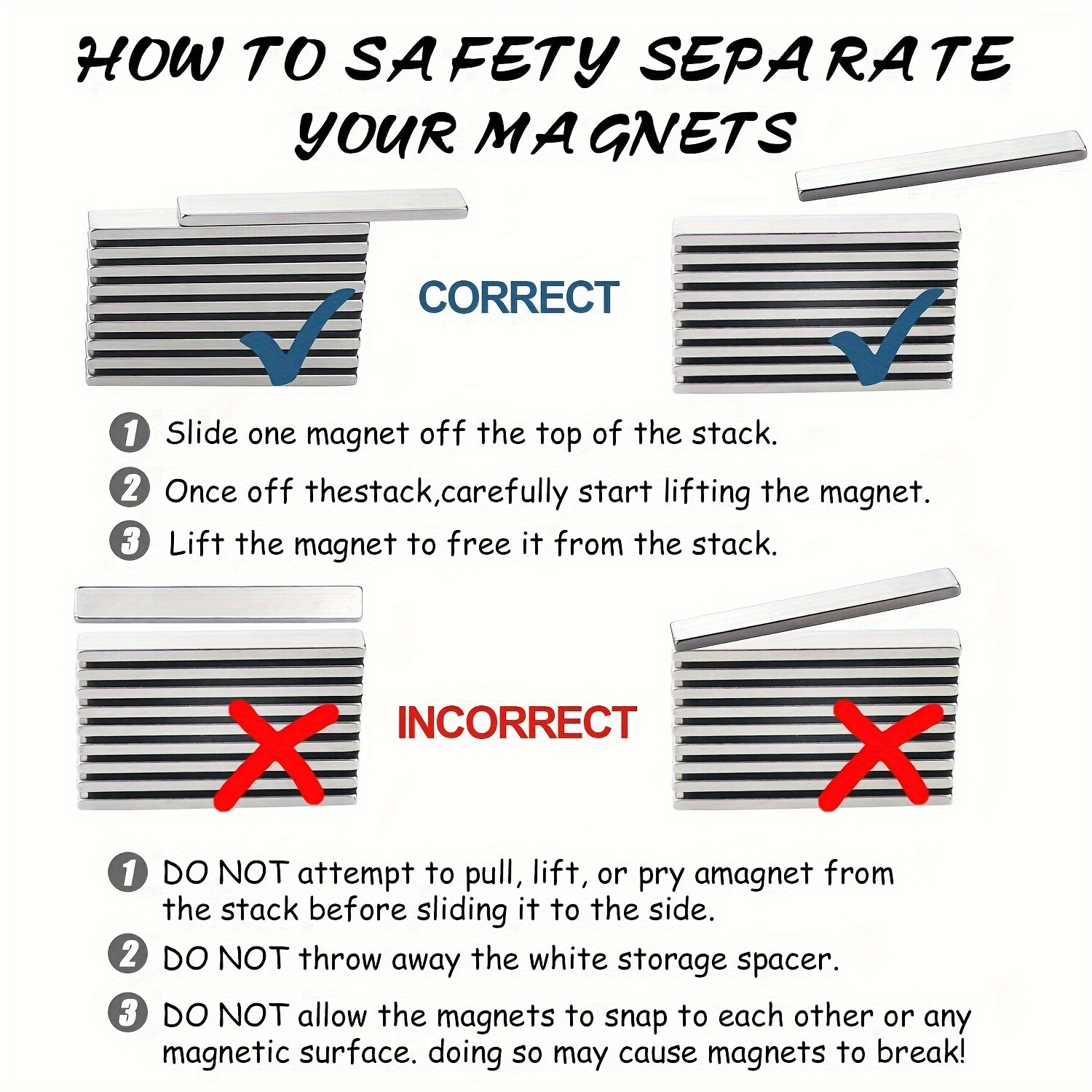 20x5x2.  30/60pcs Magnets Bar, Small Rectangular Magnets, Multi-Use Magnets for Fridge, Kitchen
