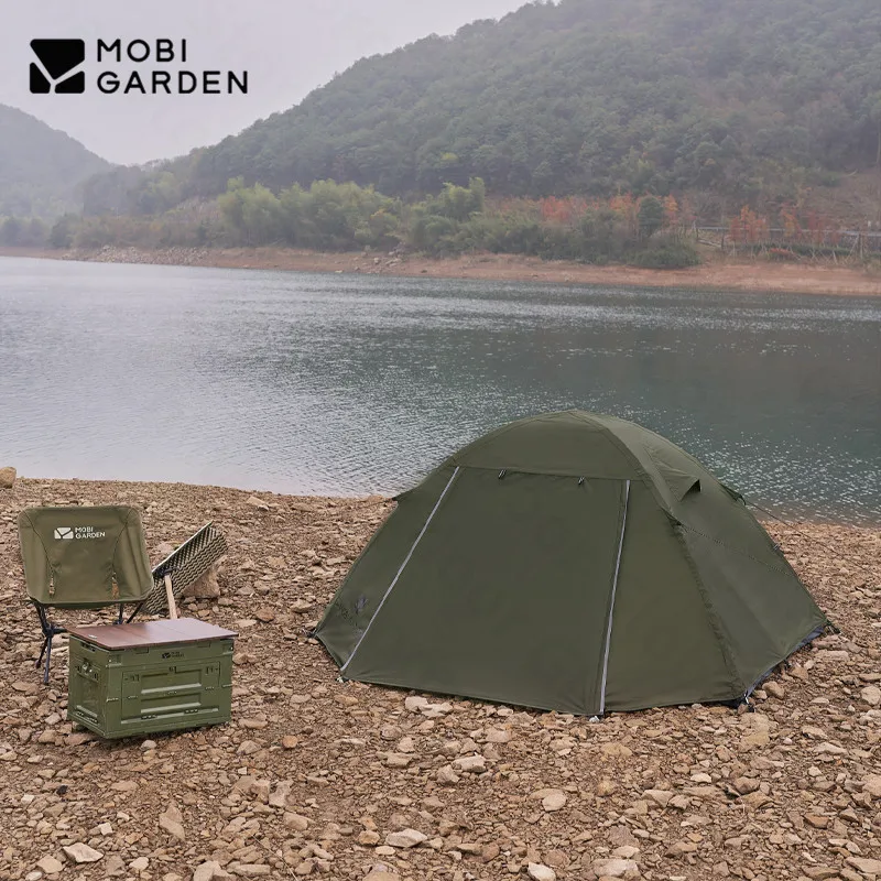 MOBI GARDEN Палатка для кемпинга, водонепроницаемая, непромокаемая, походная, с серебряным покрытием, защита от солнца, легкая установка