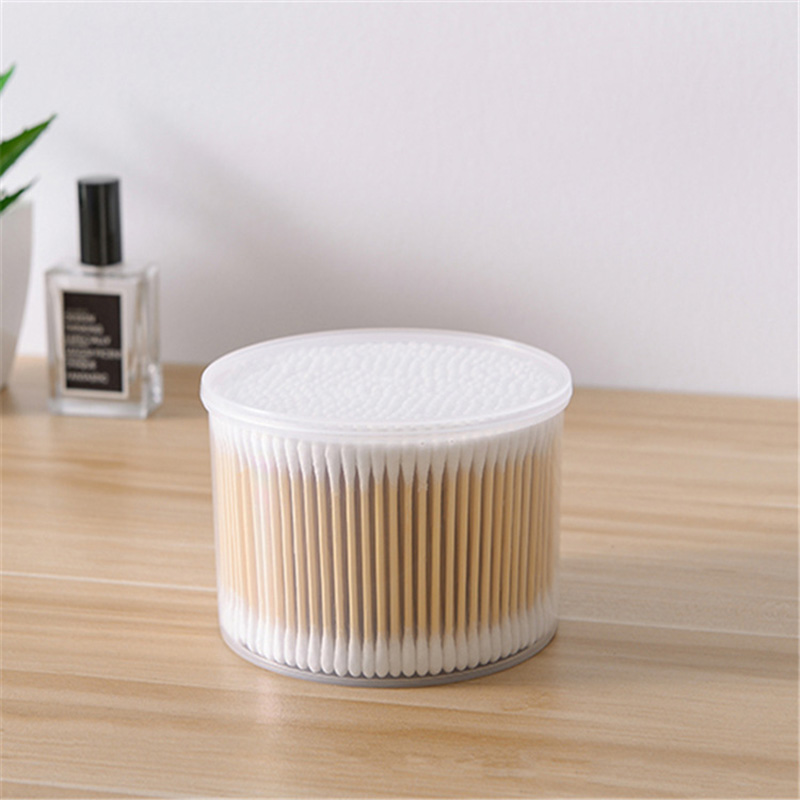 500 PCS Cotton Swabs With Case Natural Organic Paper Cotton Dual Round Head Cotton Swabs Strong Bamboo Sticks Cosmetic Tools